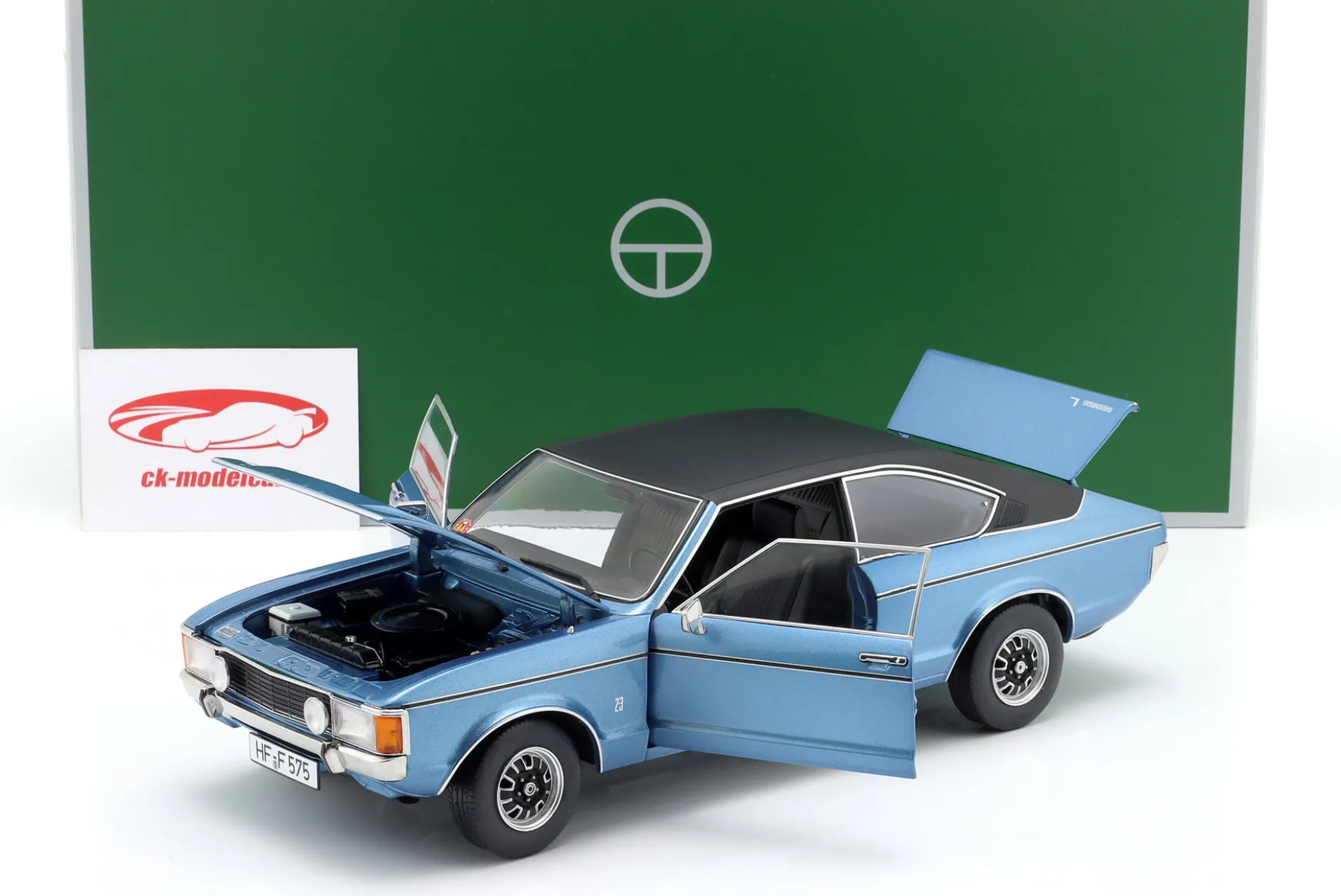 Ford Granada L Coupe Serie 2 Baujahr 1975 blau metallic 1:18 TOURING