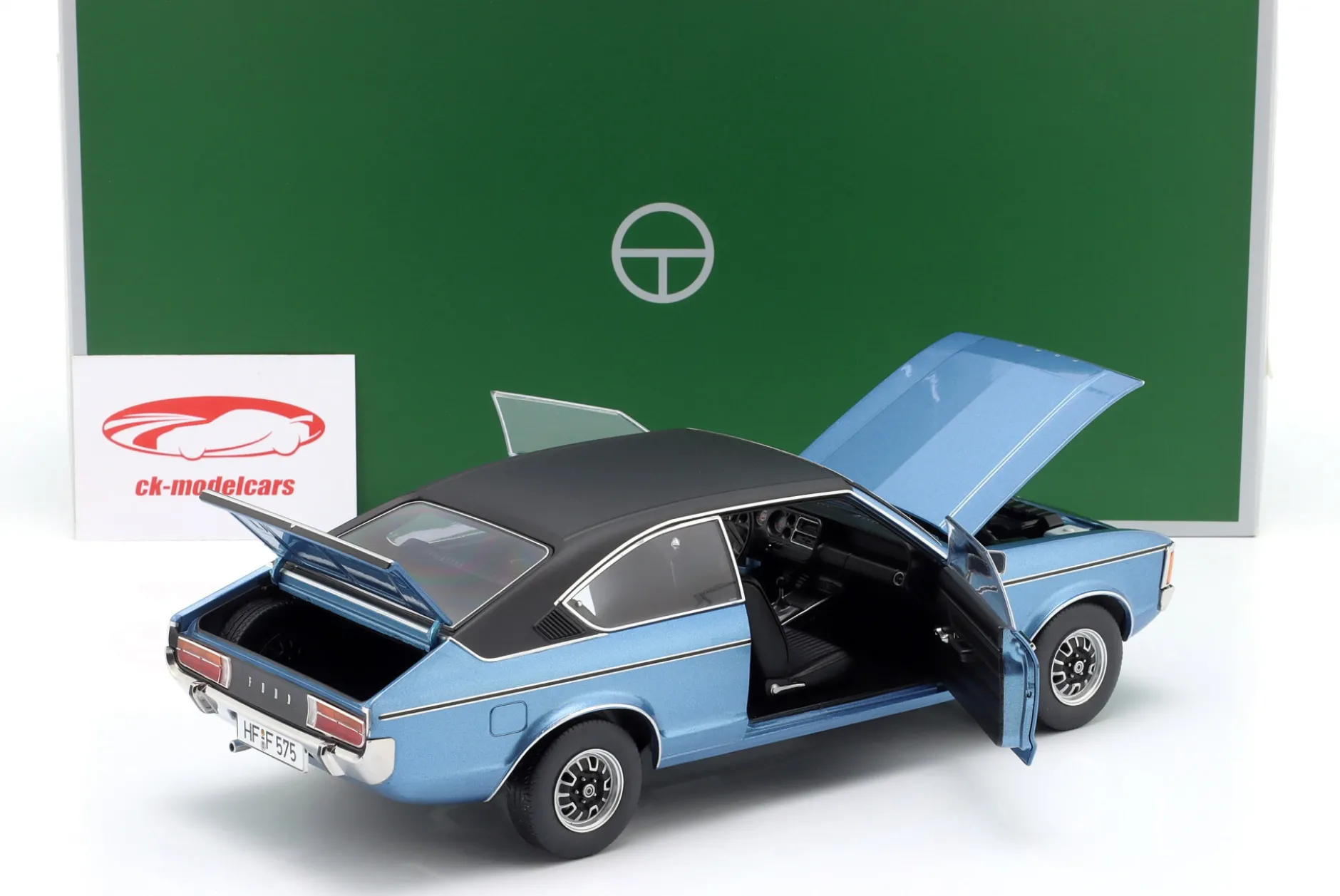 Ford Granada L Coupe Serie 2 Baujahr 1975 blau metallic 1:18 TOURING