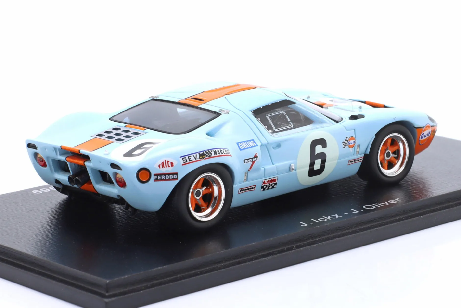 Ford GT40 Gulf #6 Sieger 24h LeMans 1969 Ickx, Oliver 1:43 Spark