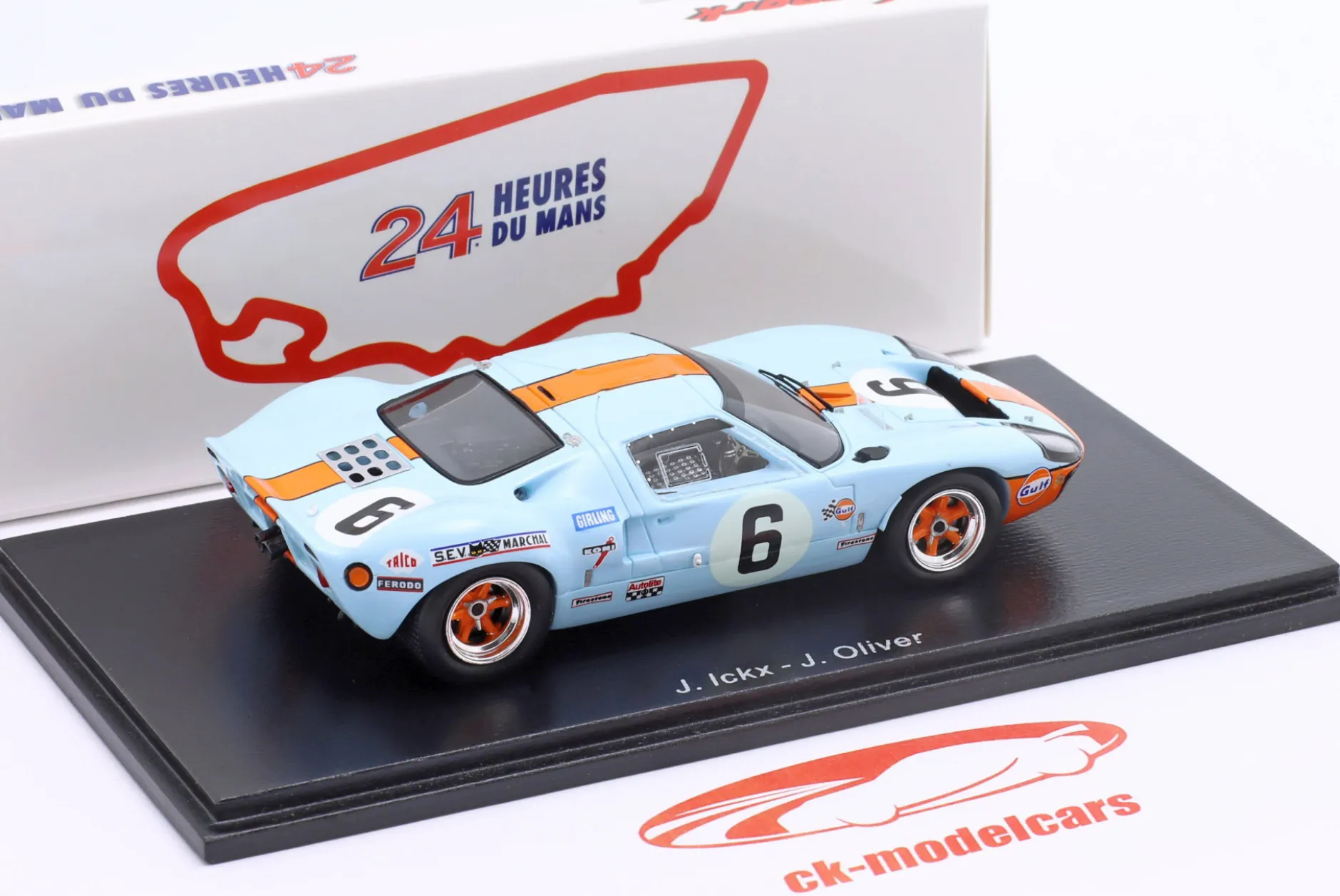 Ford GT40 Gulf #6 Sieger 24h LeMans 1969 Ickx, Oliver 1:43 Spark