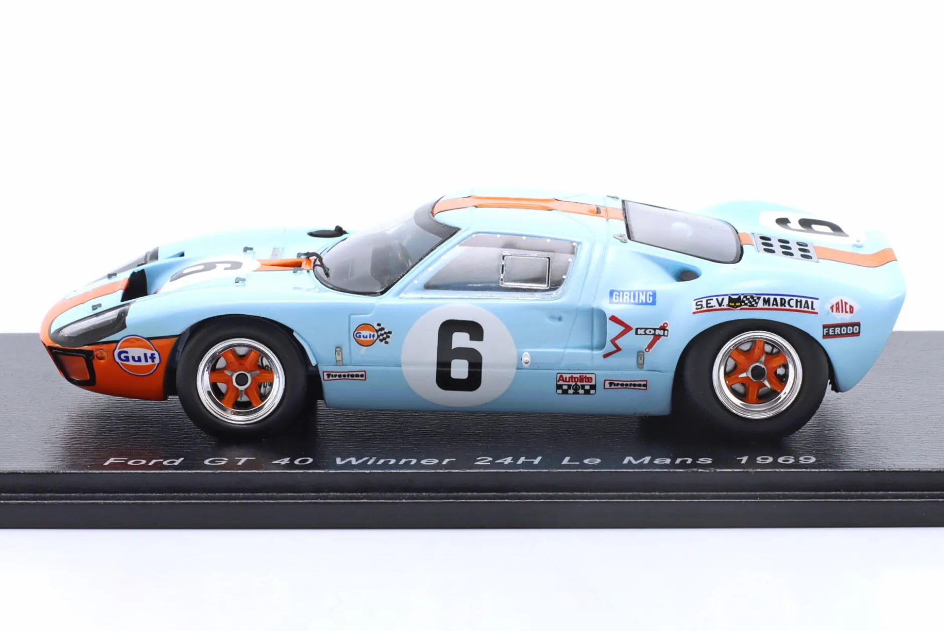 Ford GT40 Gulf #6 Sieger 24h LeMans 1969 Ickx, Oliver 1:43 Spark