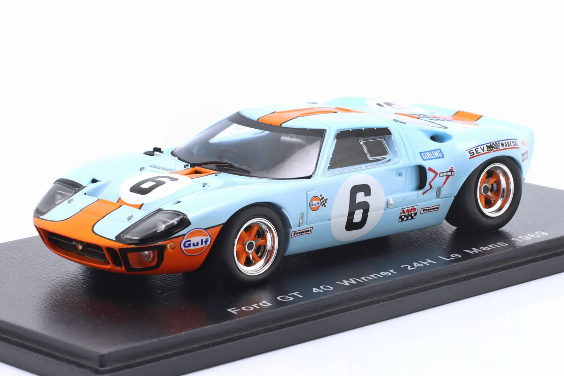 Ford GT40 Gulf #6 Sieger 24h LeMans 1969 Ickx, Oliver 1:43 Spark