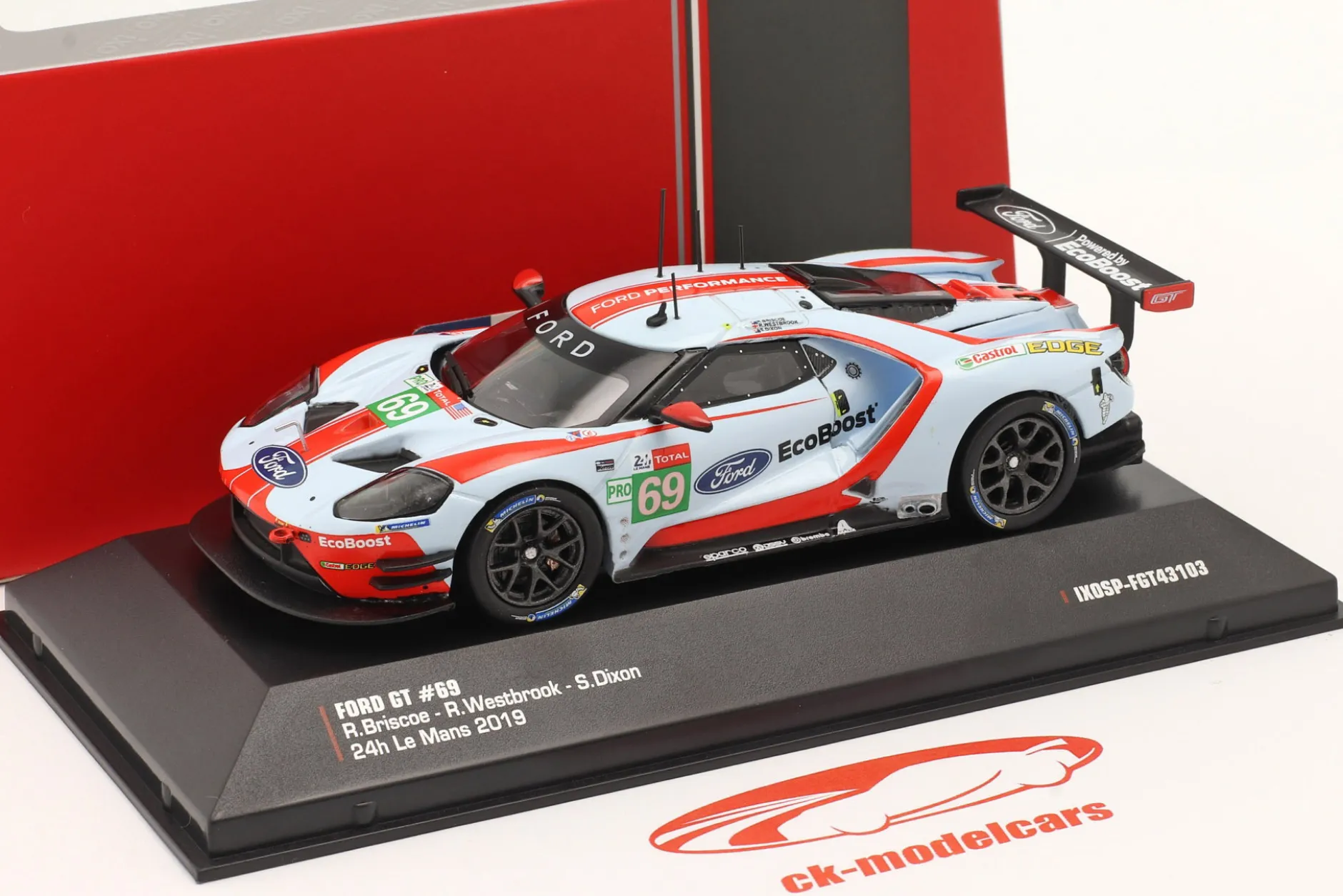 Ford GT #69 24h LeMans 2019 Briscoe, Westbrook, Dixon 1:43 Ixo