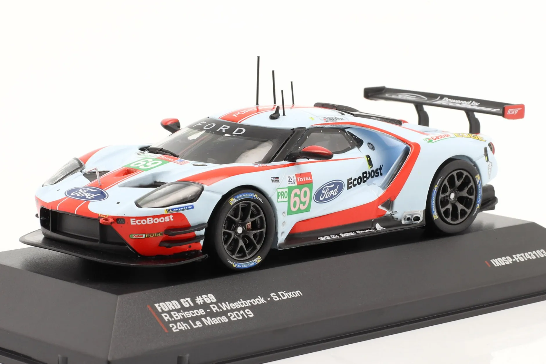 Ford GT #69 24h LeMans 2019 Briscoe, Westbrook, Dixon 1:43 Ixo