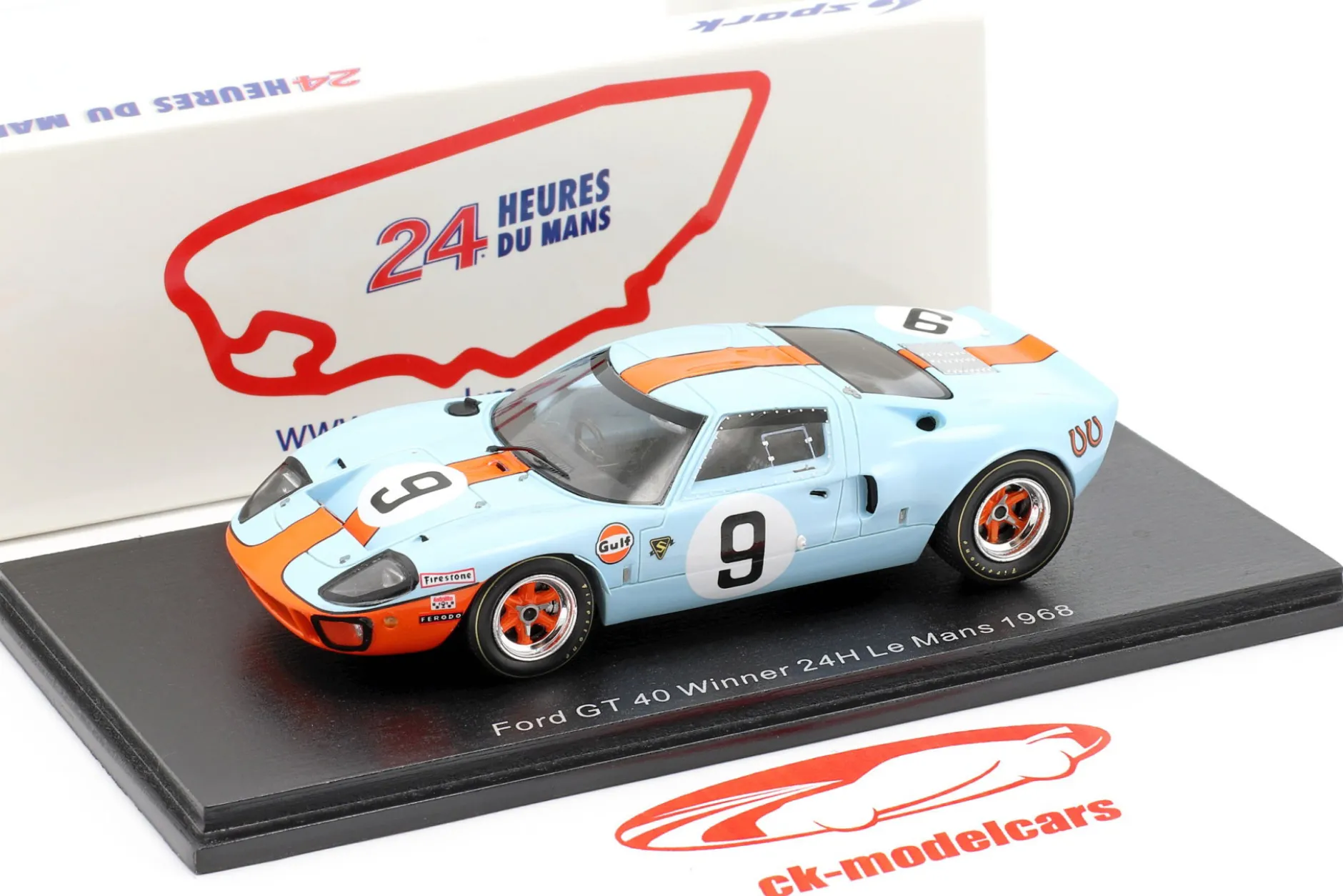 Ford GT40 #9 Sieger 24h LeMans 1968 Rodriguez, Bianchi 1:43 Spark