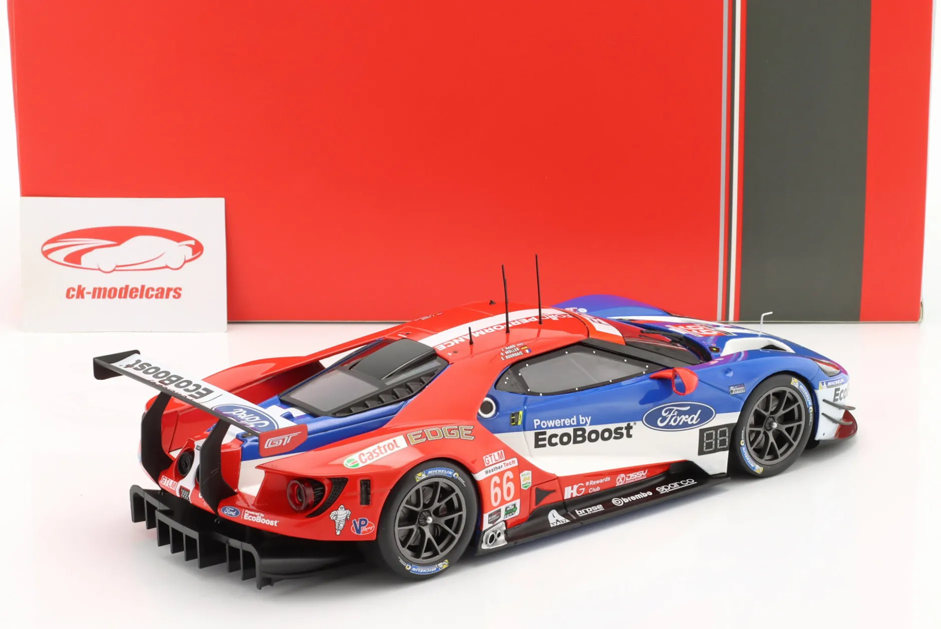 Ford GT #66 Winner GTLM-Klasse 24h Daytona 2017 Müller, Hand, Bourdais 1:18 Ixo