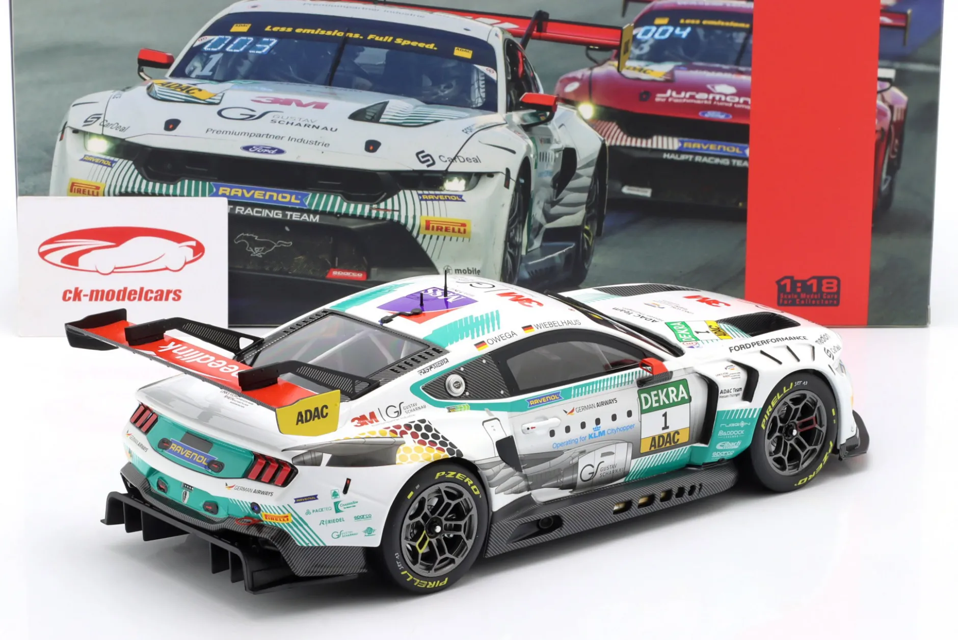 Ford Mustang GT3 #1 ADAC GT Masters Champion 2025 Owega, Wiebelhaus 1:18 Ixo