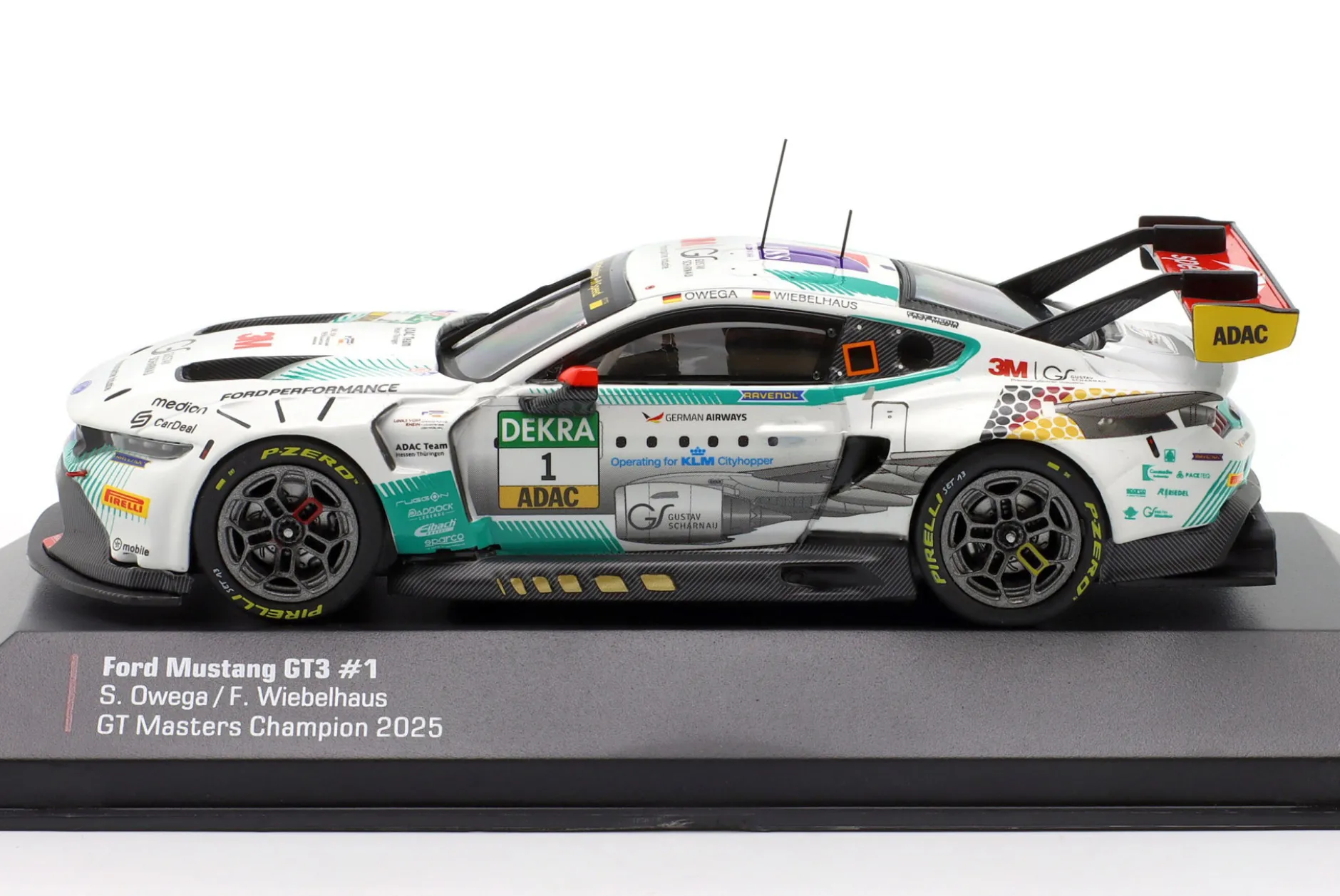 Ford Mustang GT3 #1 ADAC GT Masters Champion 2025 Owega, Wiebelhaus 1:43 Ixo