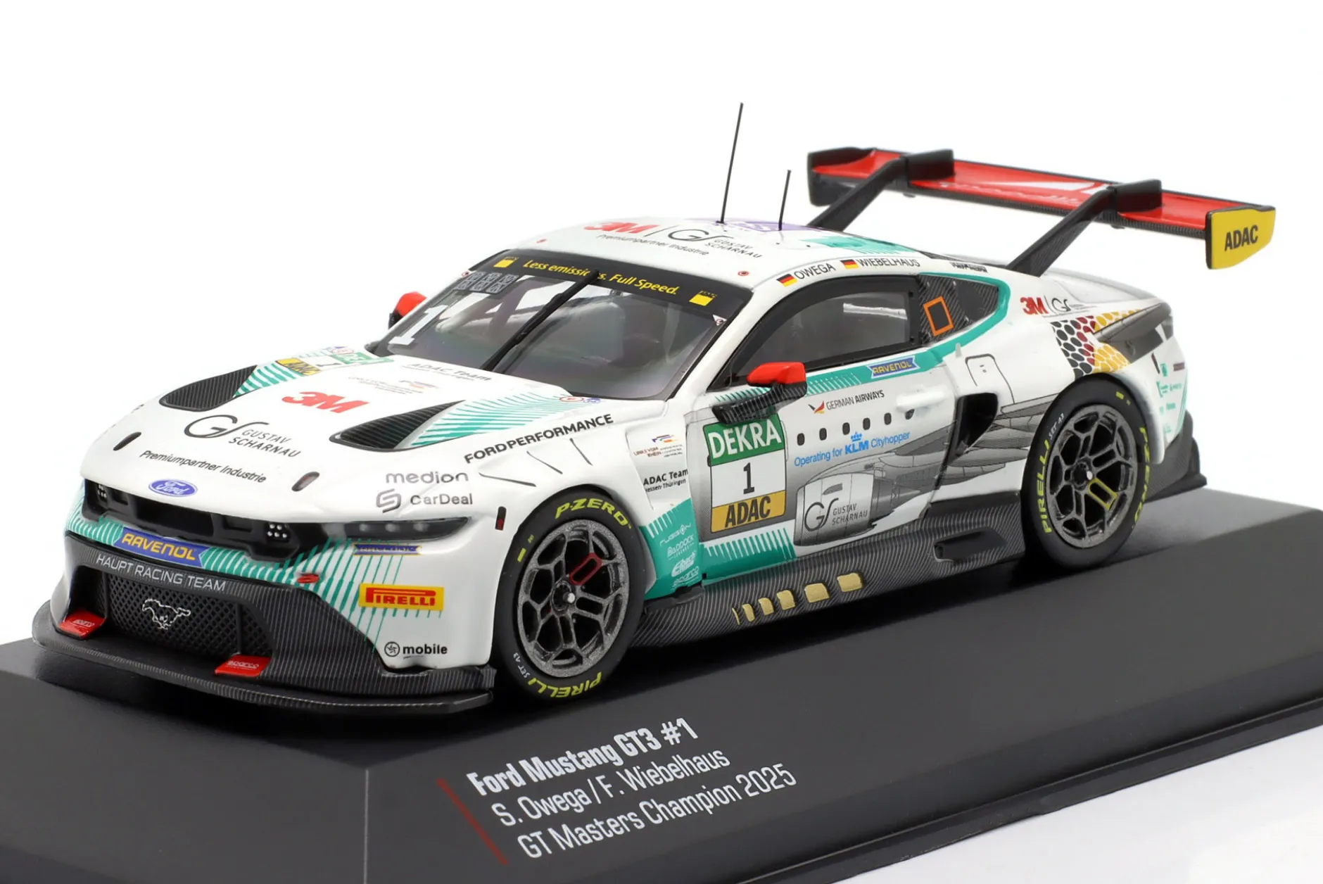 Ford Mustang GT3 #1 ADAC GT Masters Champion 2025 Owega, Wiebelhaus 1:43 Ixo