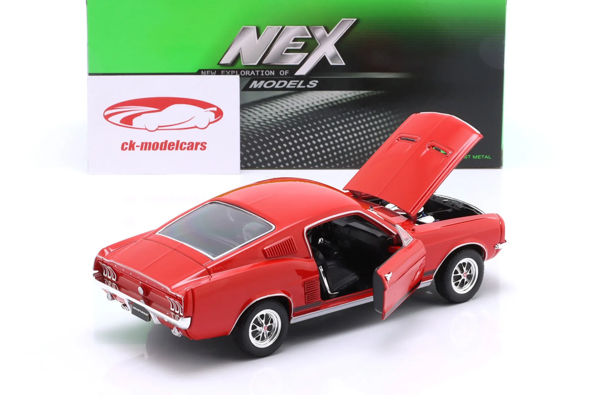 Ford Mustang GT Baujahr 1967 rot 1:24 Welly