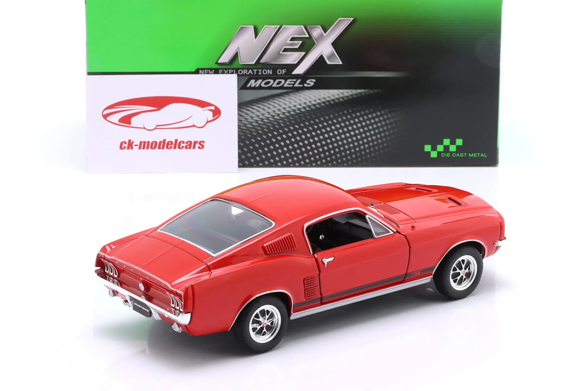 Ford Mustang GT Baujahr 1967 rot 1:24 Welly