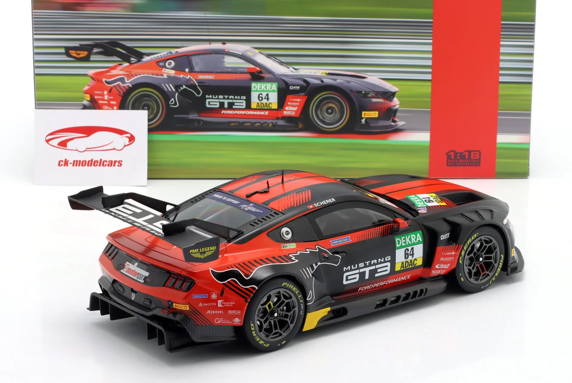 Ford Mustang GT3 #64 DTM Oschersleben 2025 Fabio Scherer 1:18 Ixo