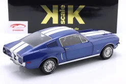 Ford Mustang GT Fastback Baujahr 1968 blau metallic / weiß 1:12 KK-Scale