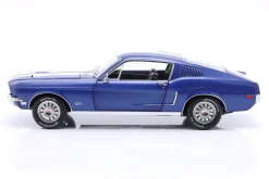 Ford Mustang GT Fastback Baujahr 1968 blau metallic / weiß 1:12 KK-Scale