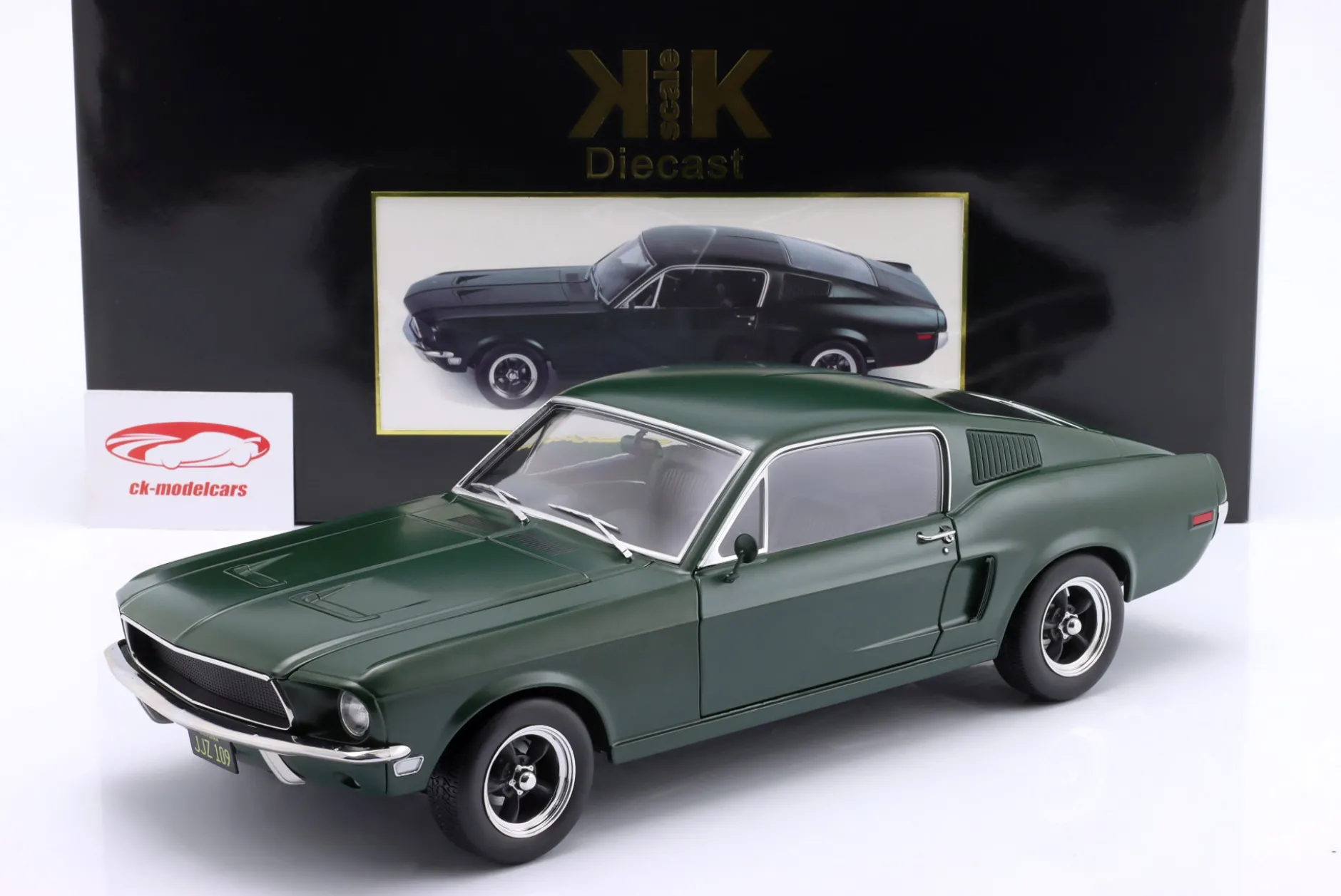 Ford Mustang GT Fastback Movie Edition Bullitt 1968 matt dunkelgrün 1:12 KK-Scale