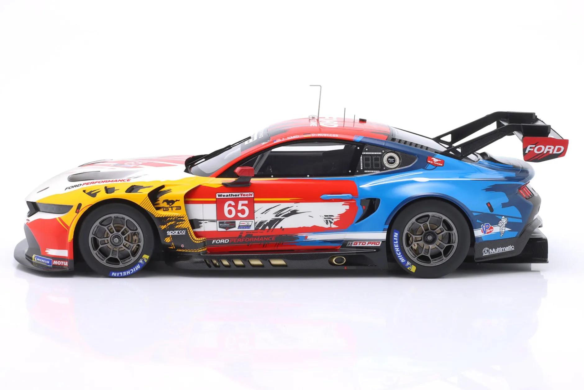 Ford Mustang GT3 #65 Laguna Seca IMSA 2024 Hand, Müller 1:18 TrueScale