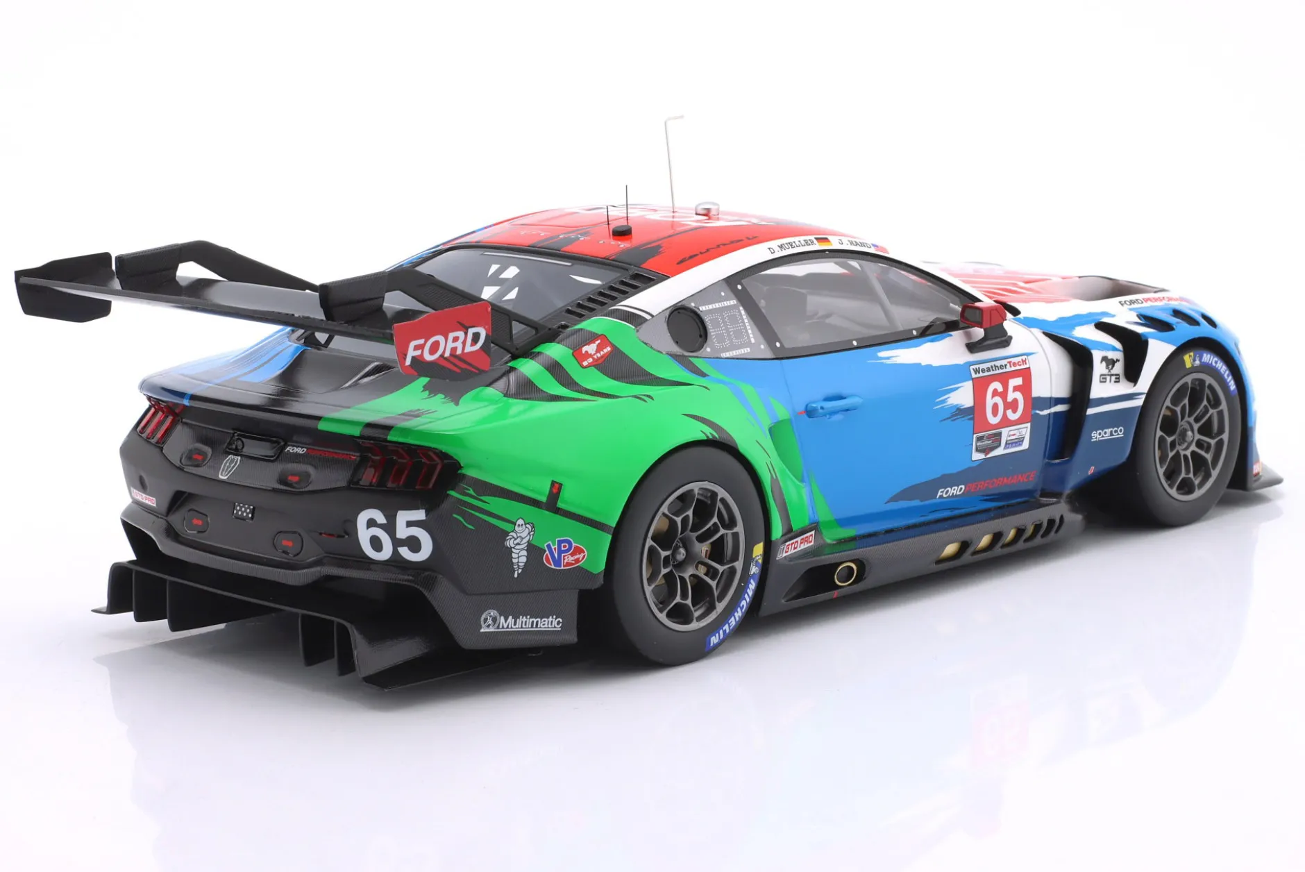 Ford Mustang GT3 #65 Laguna Seca IMSA 2024 Hand, Müller 1:18 TrueScale