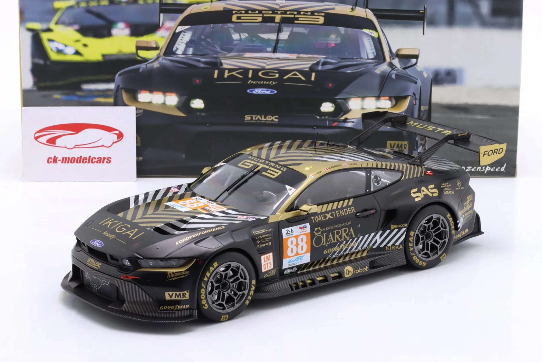 Ford Mustang GT3 #88 3rd LMGT3 24h LeMans 2024 Proton Competition 1:18 Ixo