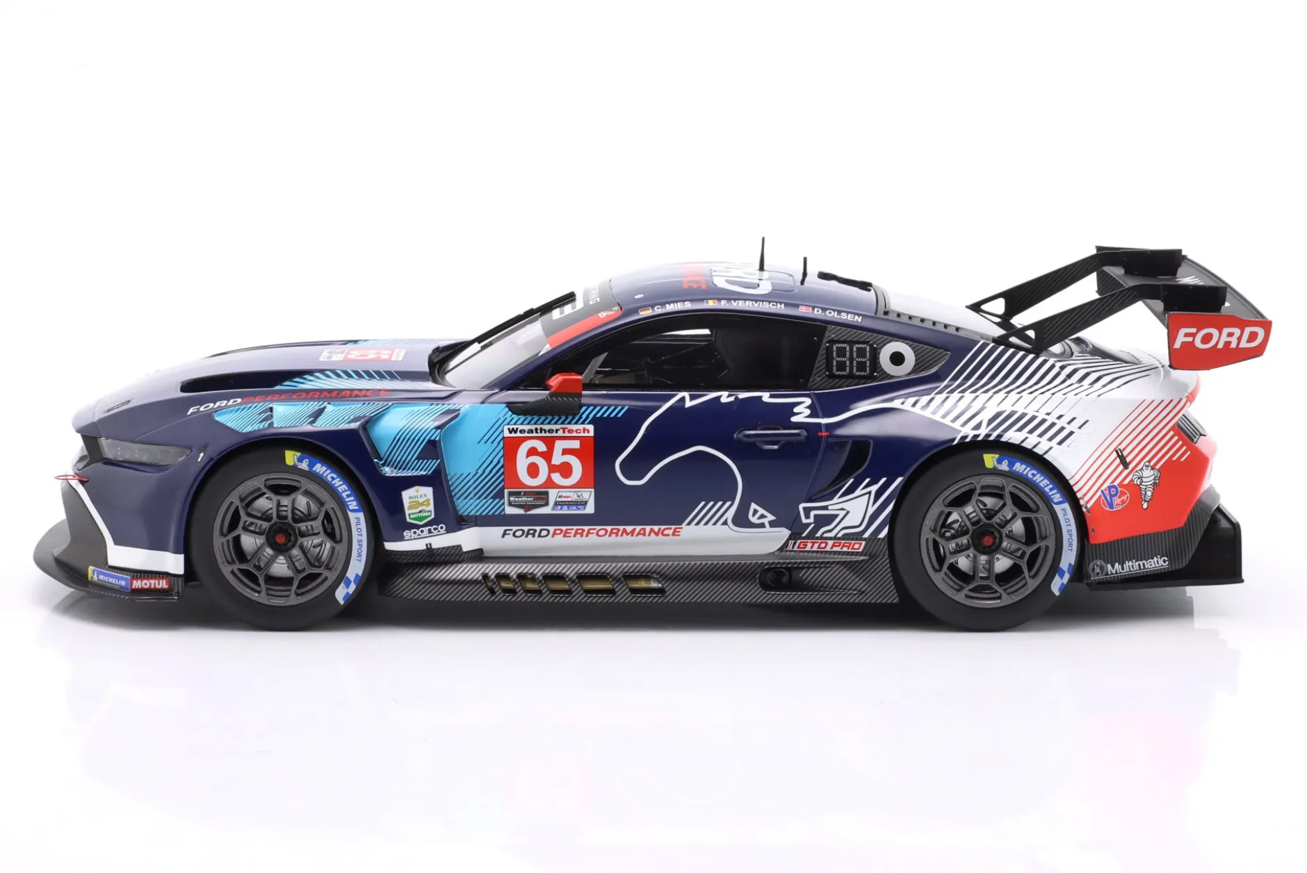 Ford Mustang GT3 #65 Sieger GTD-Pro 24h Daytona 2025 Ford Multimatic Motorsports 1:18 Ixo