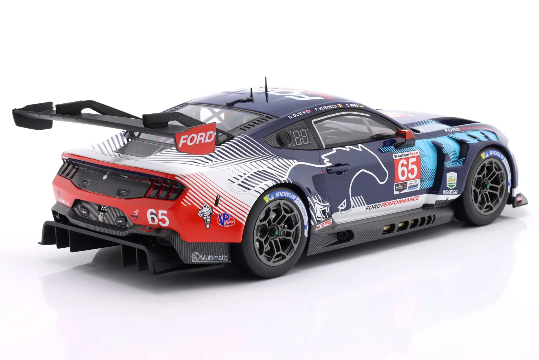 Ford Mustang GT3 #65 Sieger GTD-Pro 24h Daytona 2025 Ford Multimatic Motorsports 1:18 Ixo
