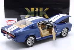 Ford Mustang Shelby GT500 Baujahr 1967 blau metallic / weiß 1:12 KK-Scale