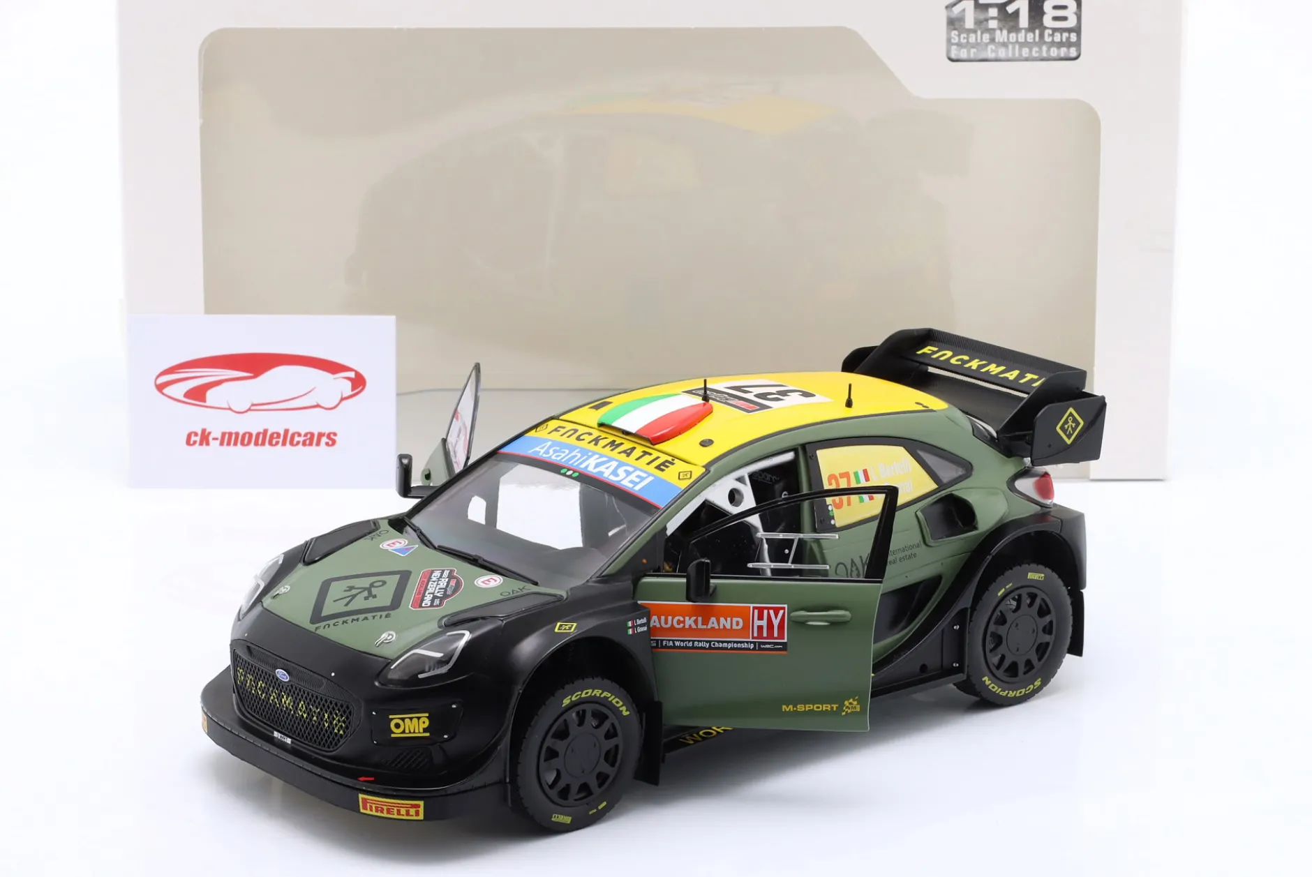 Ford Puma Rally1 Hybrid #37 7th Rallye Neuseeland 2022 Bertelli, Granai 1:18 Solido