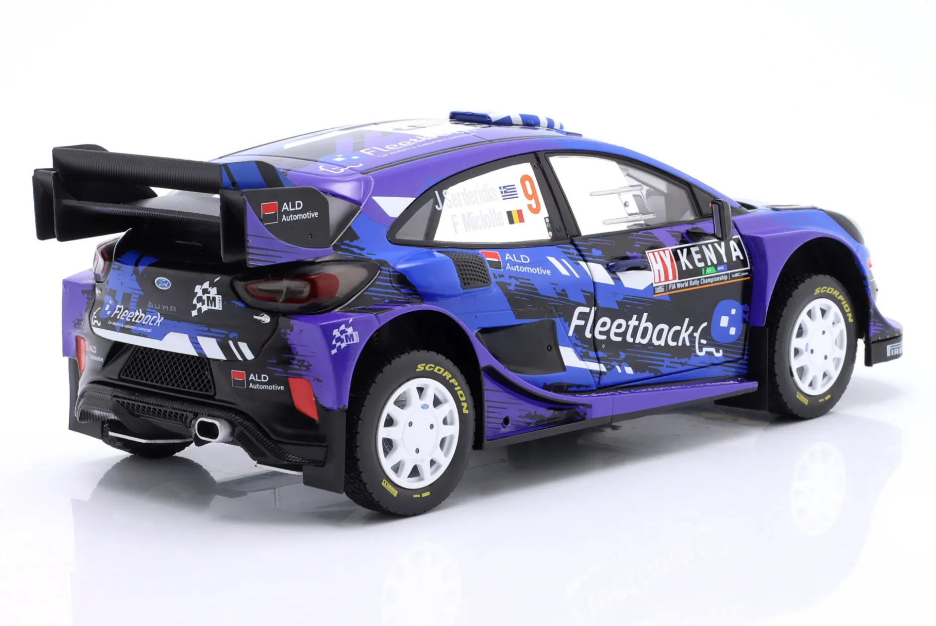 Ford Puma Rally1 #9 7th Rallye Safari 2022 Serderidis, Miclotte 1:18 Solido