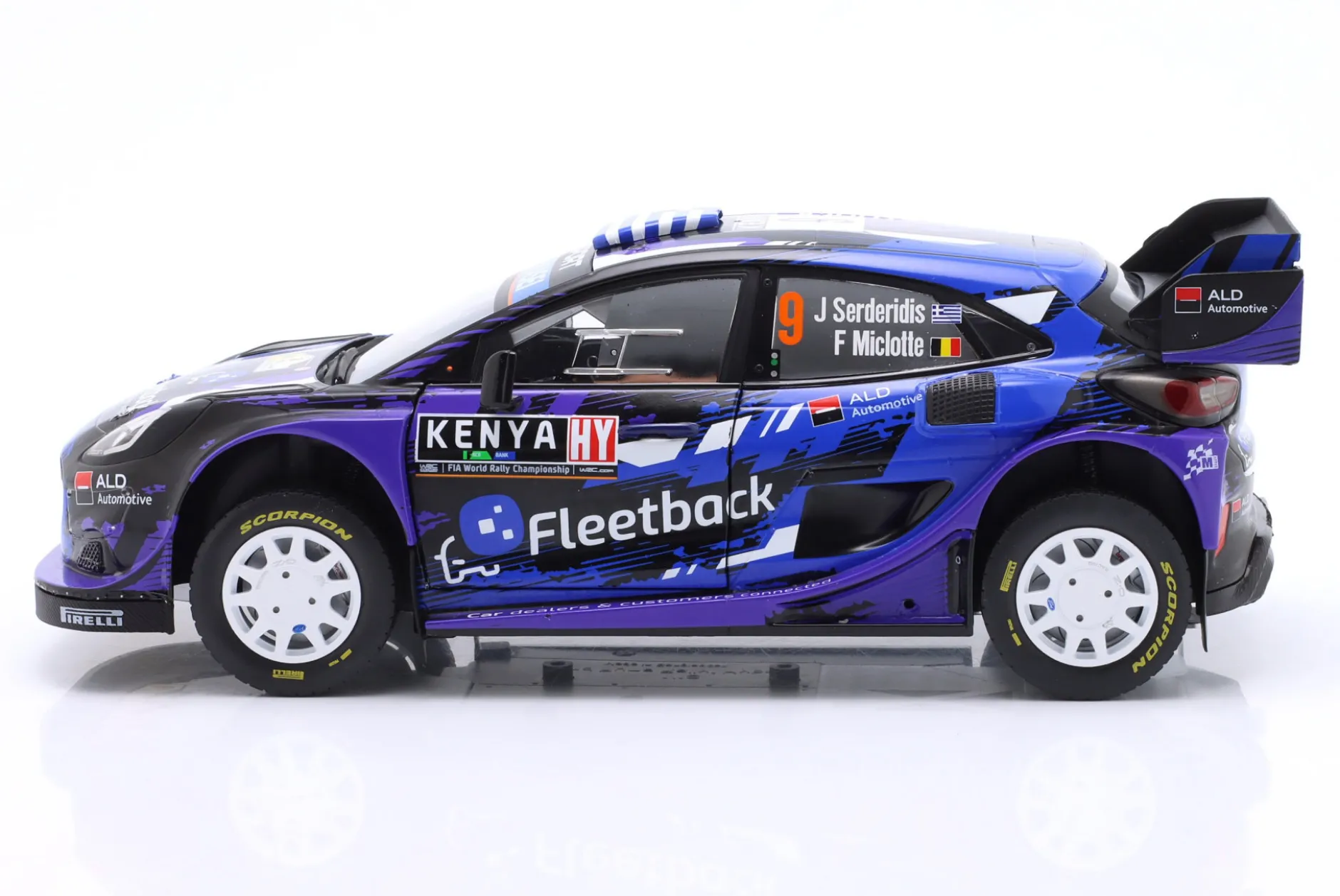 Ford Puma Rally1 #9 7th Rallye Safari 2022 Serderidis, Miclotte 1:18 Solido