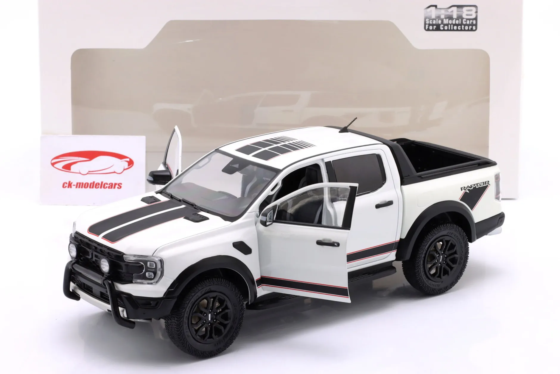 Ford Ranger Raptor Baujahr 2024 weiß 1:18 Solido