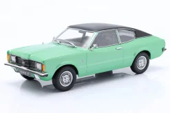 Ford Taunus GT Coupe mit Vinyldach 1971 grün metallic / schwarz 1:18 KK-Scale
