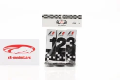 Formel 1 Boxentafeln Podium (3er Set) #1 #2 #3 1:18 Cartrix