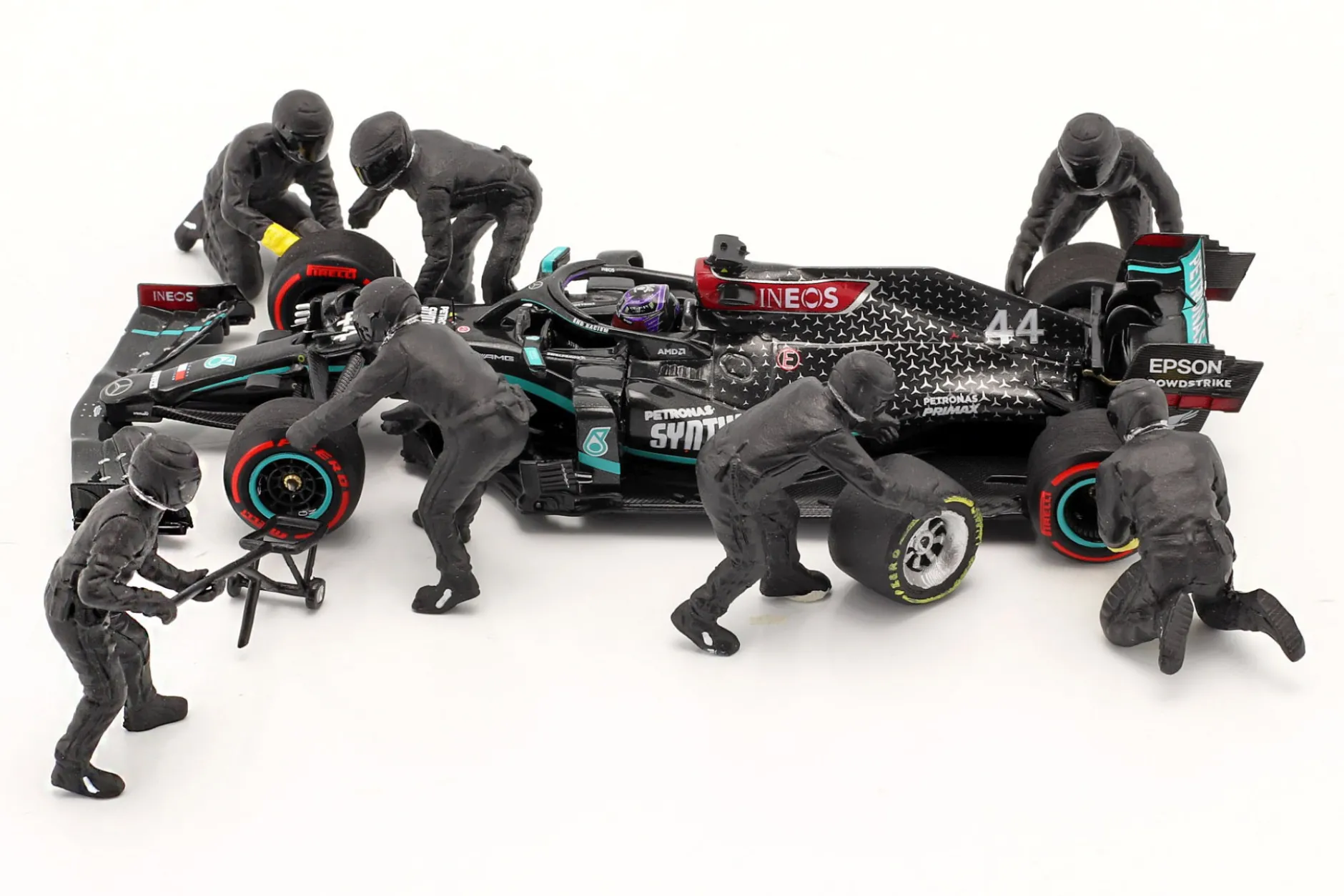 Formel 1 Pit Crew Figuren Set #2 Team Schwarz 1:43 American Diorama