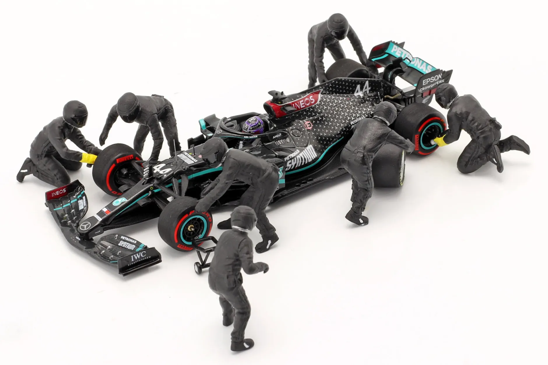 Formel 1 Pit Crew Figuren Set #2 Team Schwarz 1:43 American Diorama