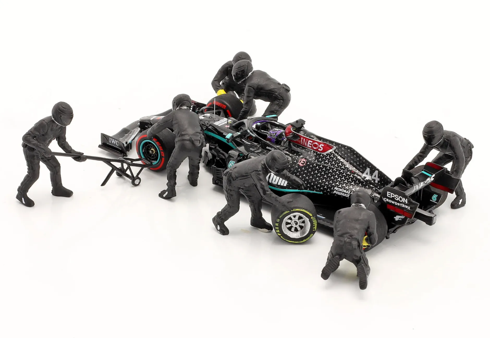 Formel 1 Pit Crew Figuren Set #2 Team Schwarz 1:43 American Diorama