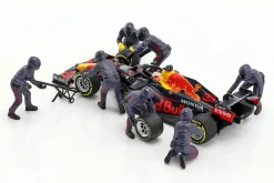Formel 1 Pit Crew Figuren Set #2 Team Blau 1:43 American Diorama