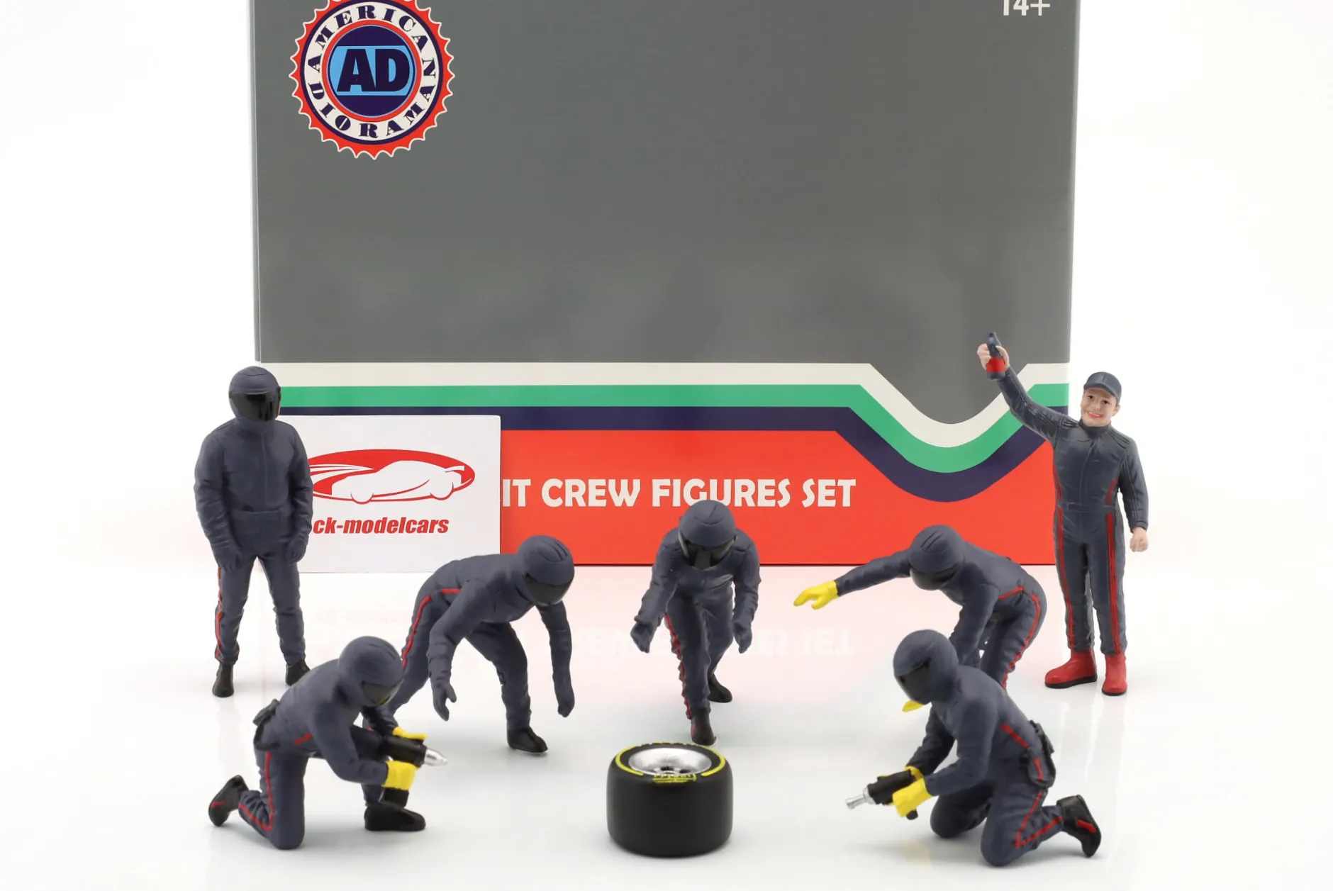 Formel 1 Pit Crew Figuren-Set #3 Team Blau 1:18 American Diorama