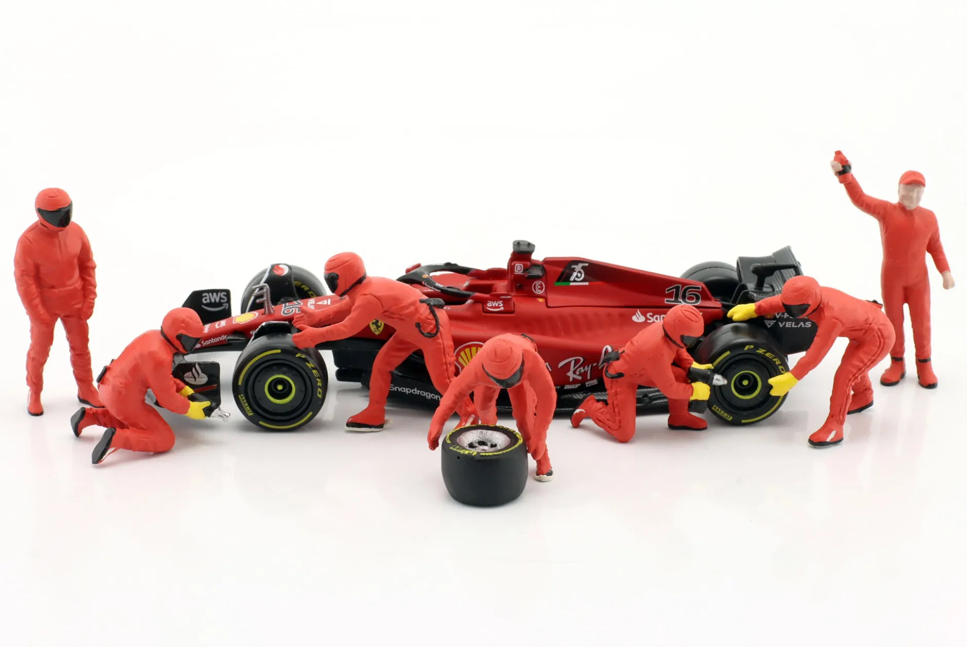 Formel 1 Pit Crew Figuren-Set #3 Team Rot 1:43 American Diorama