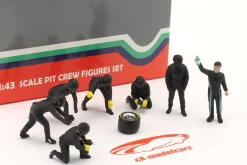 Formel 1 Pit Crew Figuren-Set #3 Team Schwarz 1:43 American Diorama