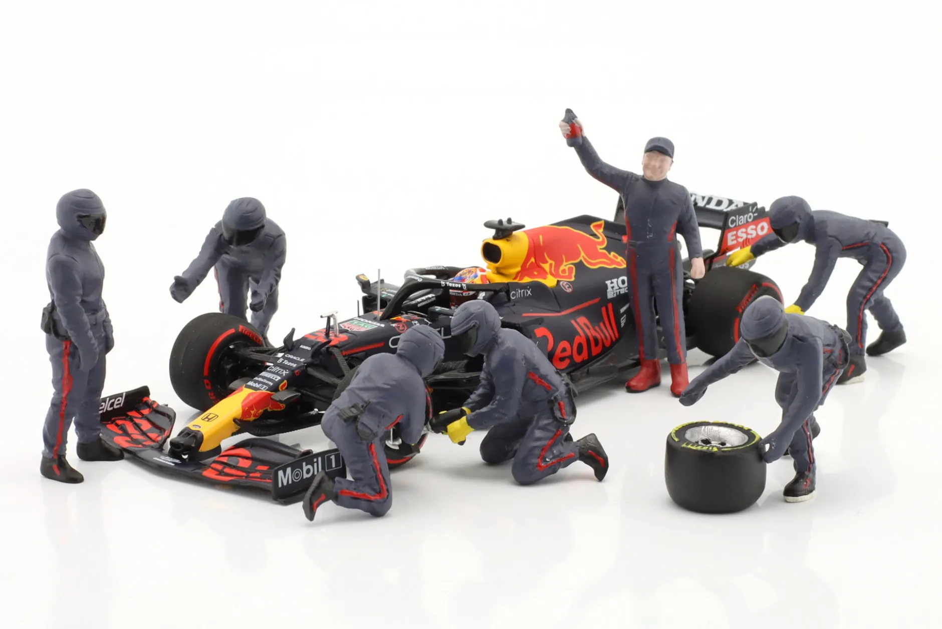Formel 1 Pit Crew Figuren-Set #3 Team Blau 1:43 American Diorama