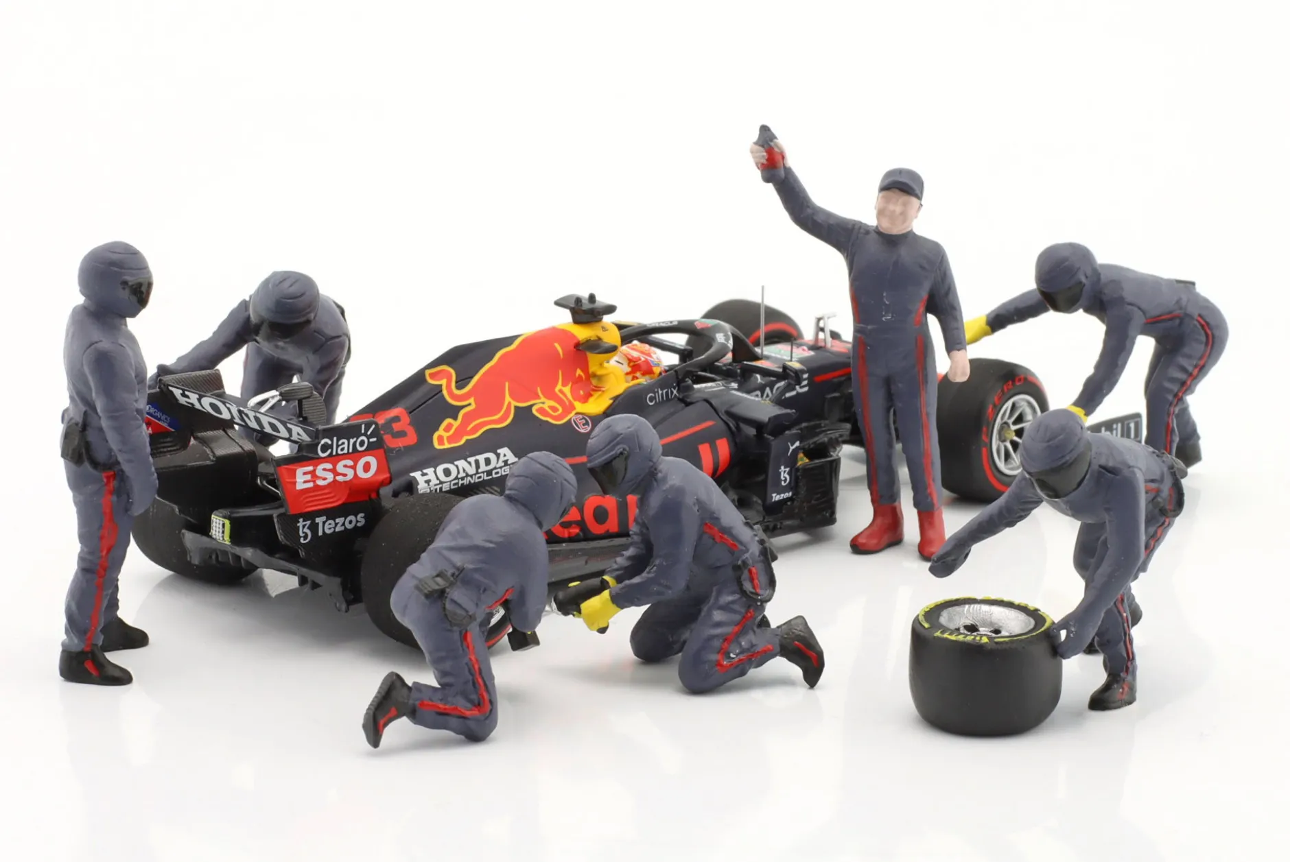 Formel 1 Pit Crew Figuren-Set #3 Team Blau 1:43 American Diorama
