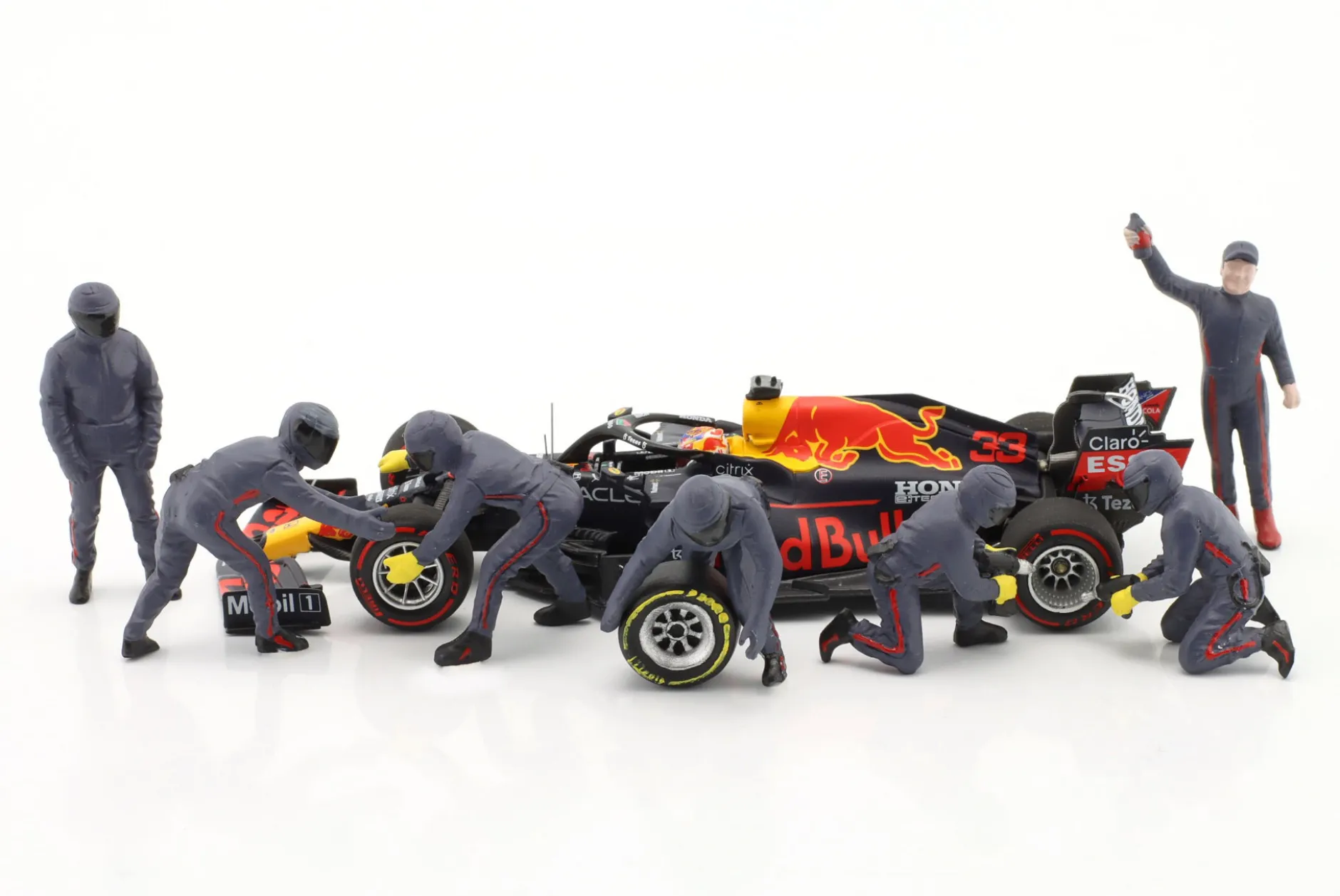 Formel 1 Pit Crew Figuren-Set #3 Team Blau 1:43 American Diorama