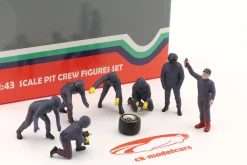Formel 1 Pit Crew Figuren-Set #3 Team Blau 1:43 American Diorama