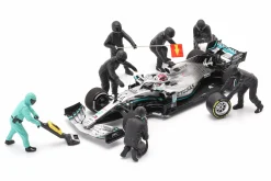 Formel 1 Pit Crew Figuren-Set #1 Team Schwarz 1:43 American Diorama