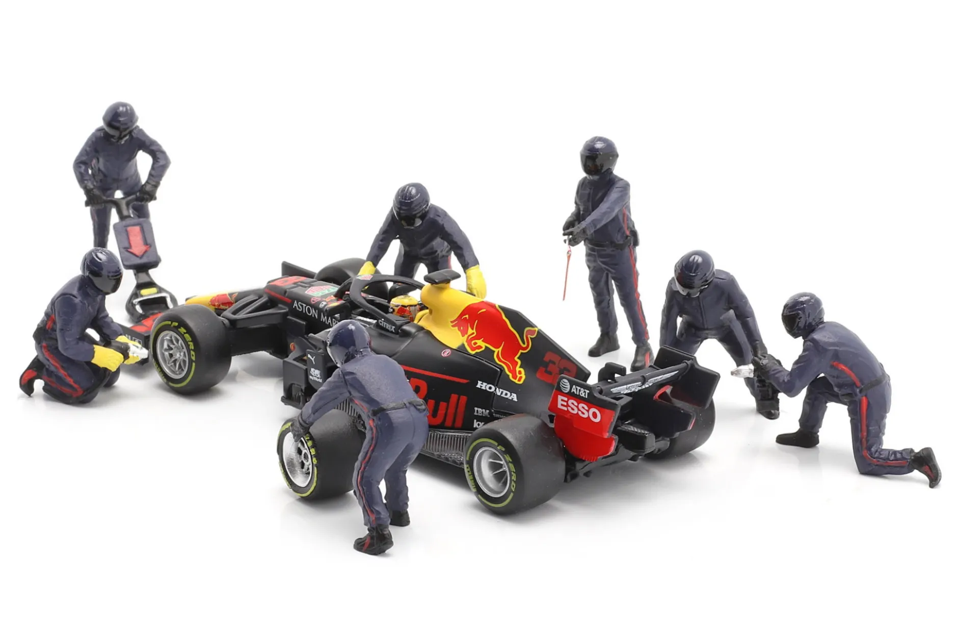 Formel 1 Pit Crew Figuren-Set #1 Team Blau 1:43 American Diorama