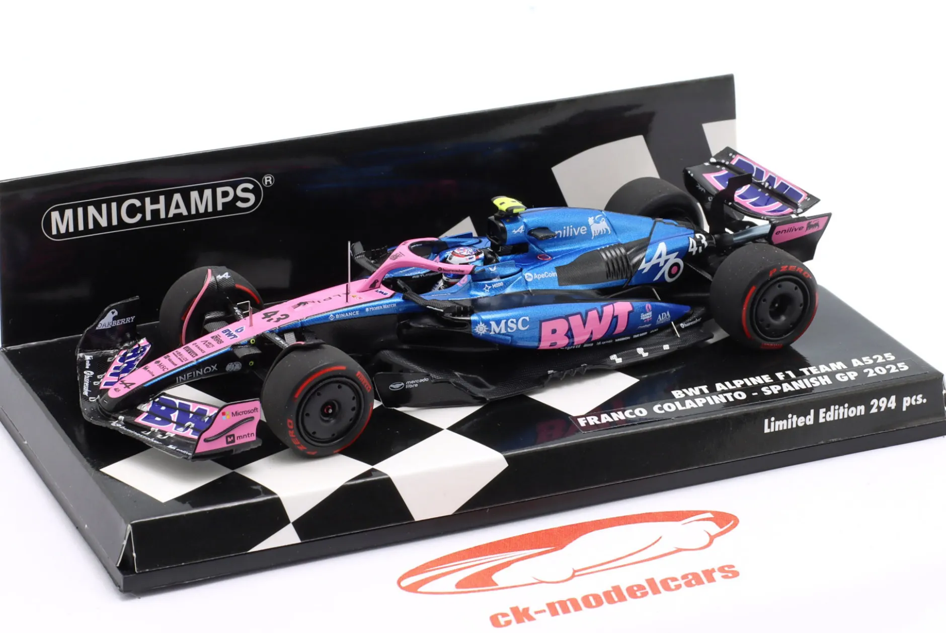 Franco Colapinto Alpine A525 #43 Spanien GP Formel 1 2025 1:43 Minichamps