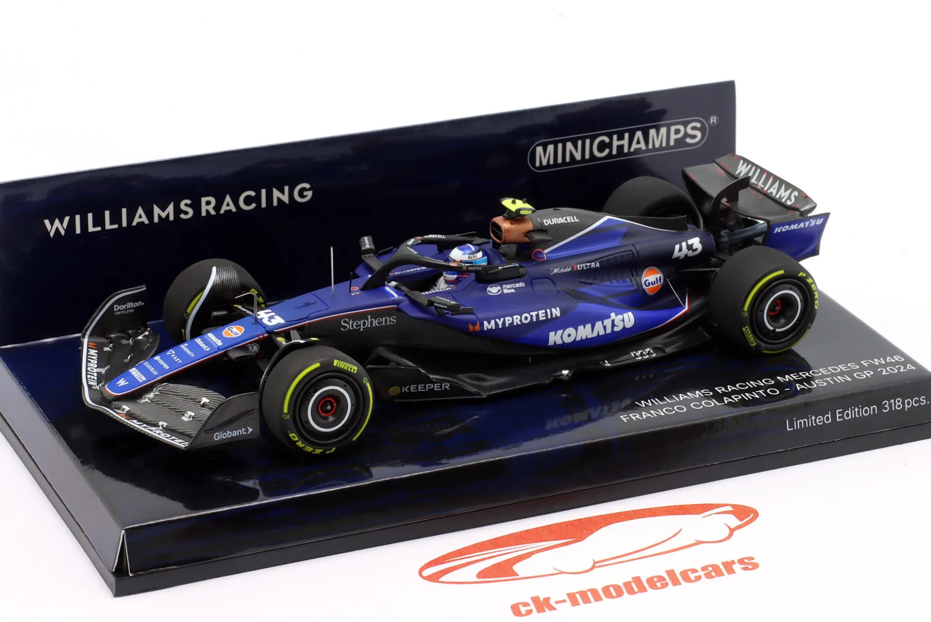 Franco Colapinto Williams FW46 #43 10th USA GP Formel 1 2024 1:43 Minichamps