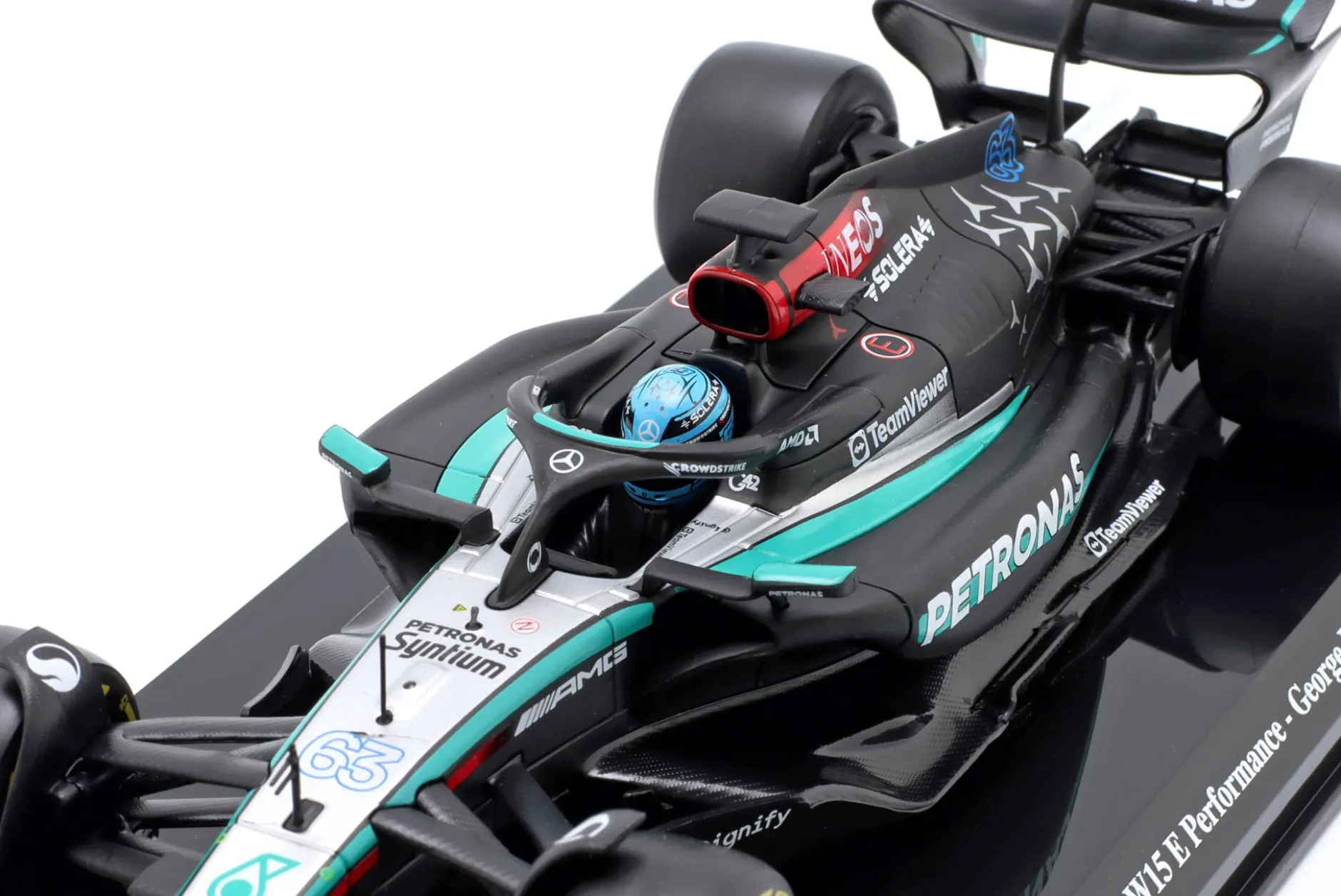 George Russell Mercedes-AMG F1 W15 #63 Formel 1 2024 1:24 Bburago