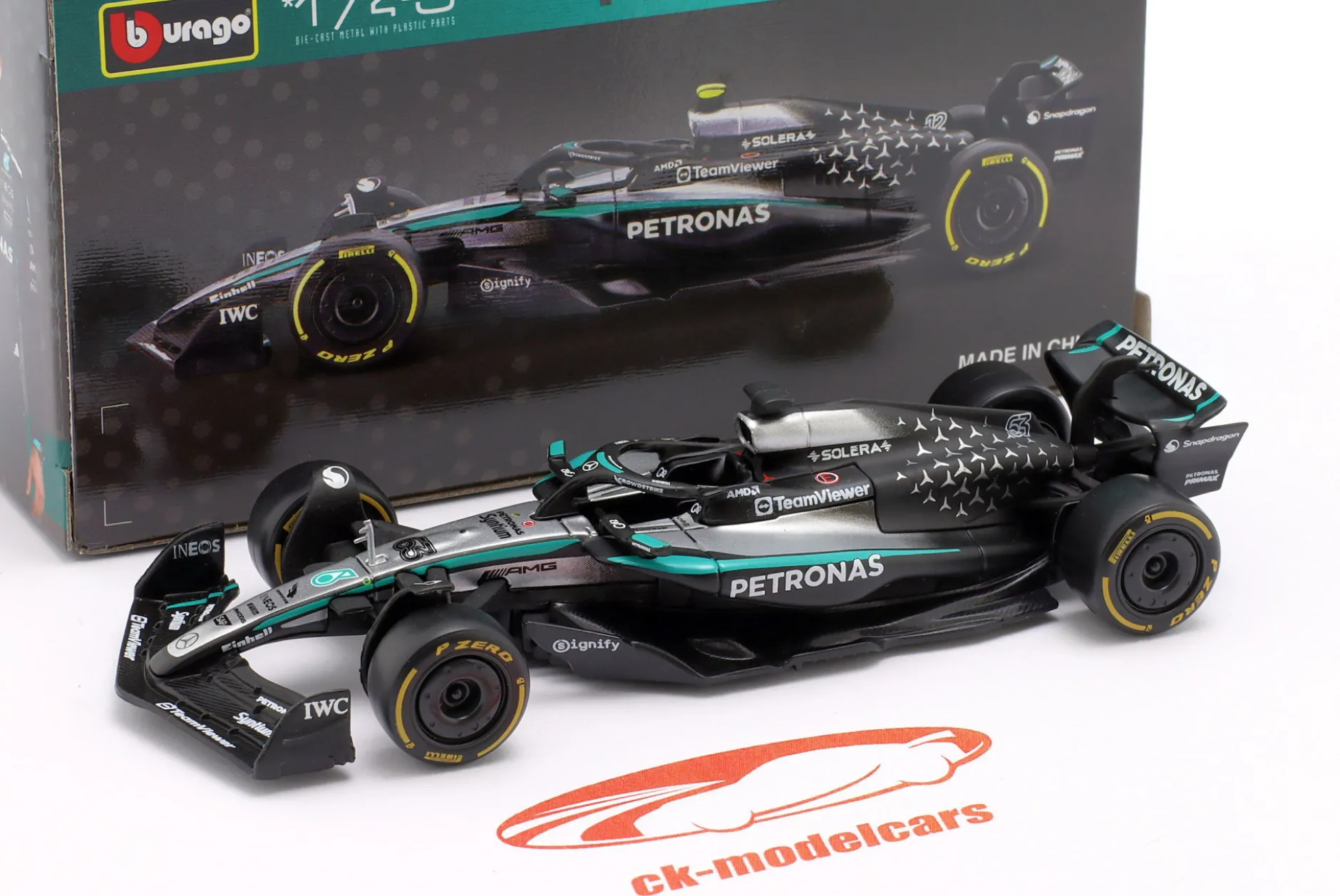 George Russell Mercedes-AMG F1 W16 #63 Formel 1 2025 1:43 Bburago