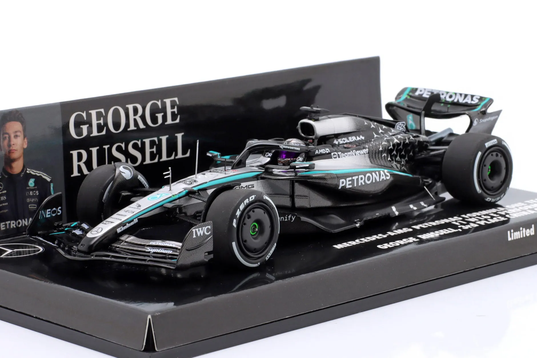 George Russell Mercedes-AMG F1 W16 #63 3rd China GP Formel 1 2025 1:43 Minichamps