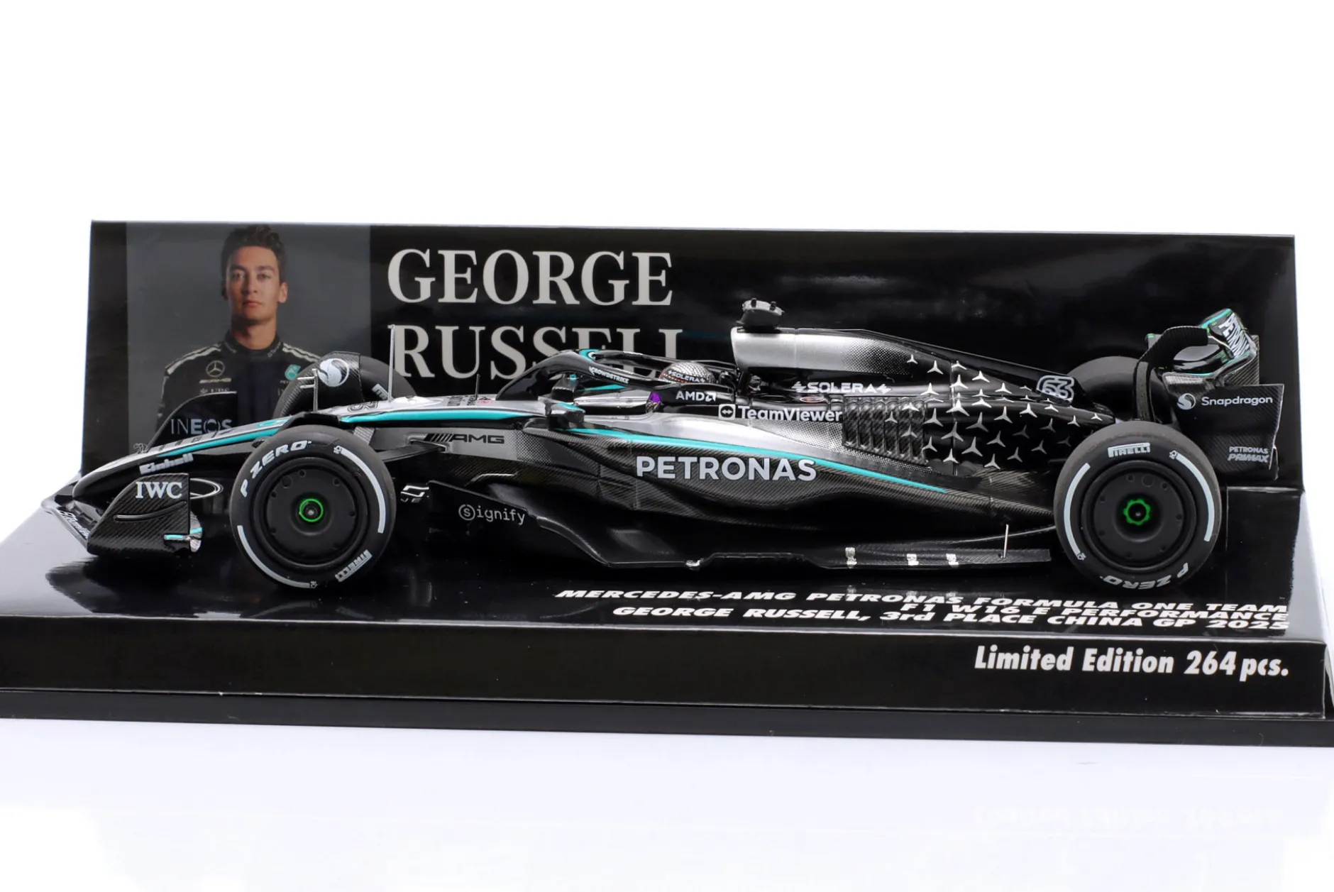 George Russell Mercedes-AMG F1 W16 #63 3rd China GP Formel 1 2025 1:43 Minichamps